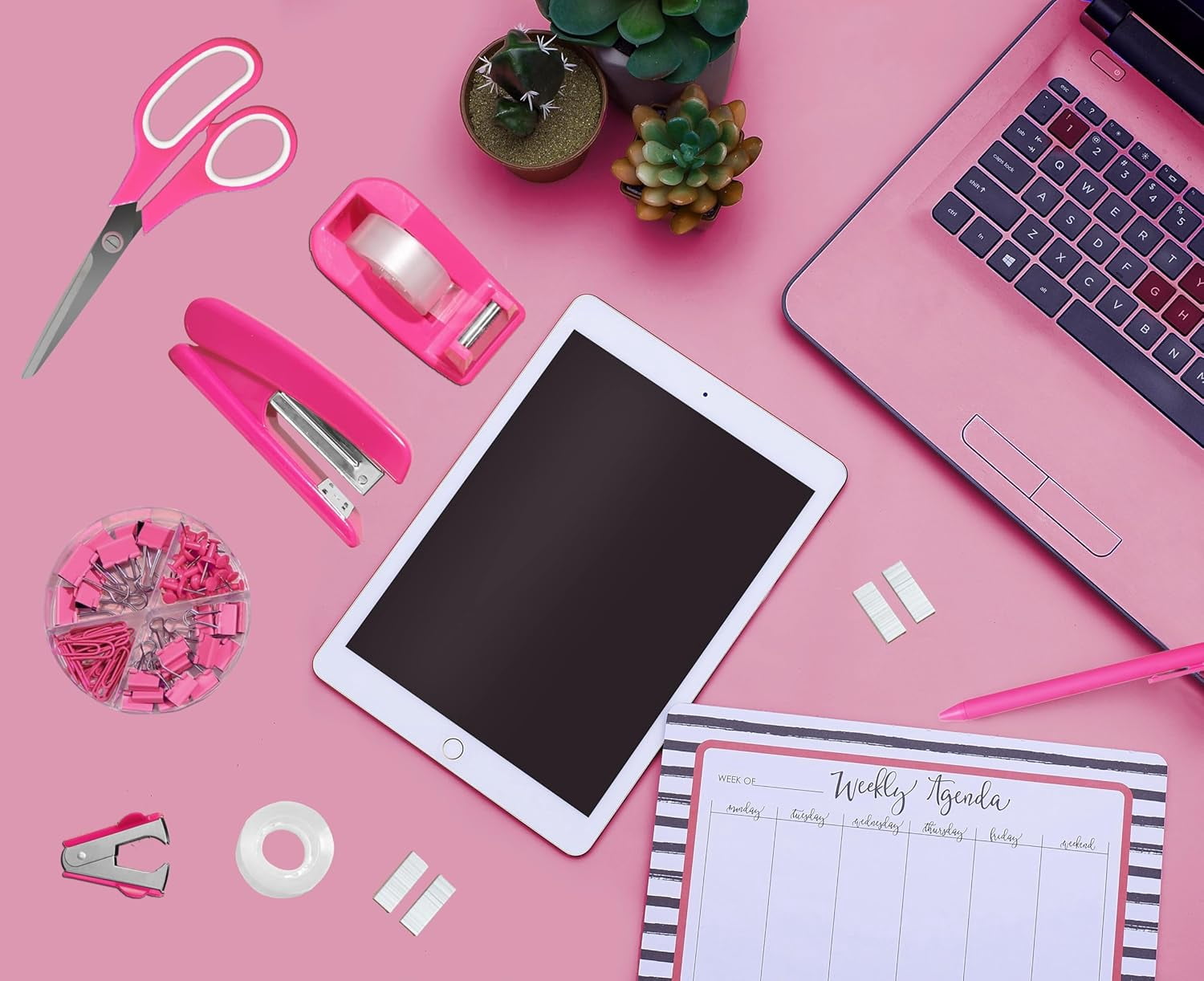 Aazon.co: Pink Desk Accessories Office Supplies 360°Pen Holder Desk Organizers And Accessories