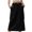 Black, variant on Skirts for Women Trendy,Long Denim Skirts for Women High Waist Back Split A-line Cargo Jean Skirt with Multipockets