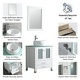 thumbnail image 6 of Wonline 24" White Bathroom Vanity with Sink and Mirror Faucet Drain Combo, 6 of 7