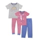 thumbnail image 1 of Set de Pijama 4 Piezas en Algodón Hipoalergénico Playeras Manga Corta, Pantalón y Pantalón Capri Baby Creysi  Rosa 2 Años, 1 of 3