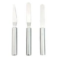 thumbnail image 1 of Stainless Steel Scraper Three Piece Set Cream Baking Spatula Set Cake Demoulding Knife Smoothing Knife, 1 of 7