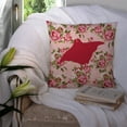 thumbnail image 3 of Carolines Treasures Manta ray Shabby Chic Pink Roses Fabric Decorative Pillow 14Hx14W multicolor, 3 of 4