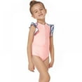 thumbnail image 3 of GYRATEDREAM Girls Rash Guard One Piece Floral Swimsuit Swimwear UPF 50+ UV 4-14 Years, 3 of 8