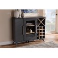 thumbnail image 1 of Baxton Studio Armoire à Vin Mi-Siècle Moderne Gris Foncé et Chêne Fini, 1 of 5