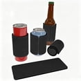 thumbnail image 4 of 5mm Thick Spring Snap Can Cooler Sleeves, Textured Liner Insulated Drink Cover, Rollable Anti-Slip Beverage Holder Fits 12oz Soda Cans and Standard Beverage Tins, 4 of 6