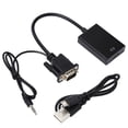 thumbnail image 4 of Cable adaptador de interfaz multimedia VGA a HD con cable de audio Convertidor VGA 1080P, 4 of 12