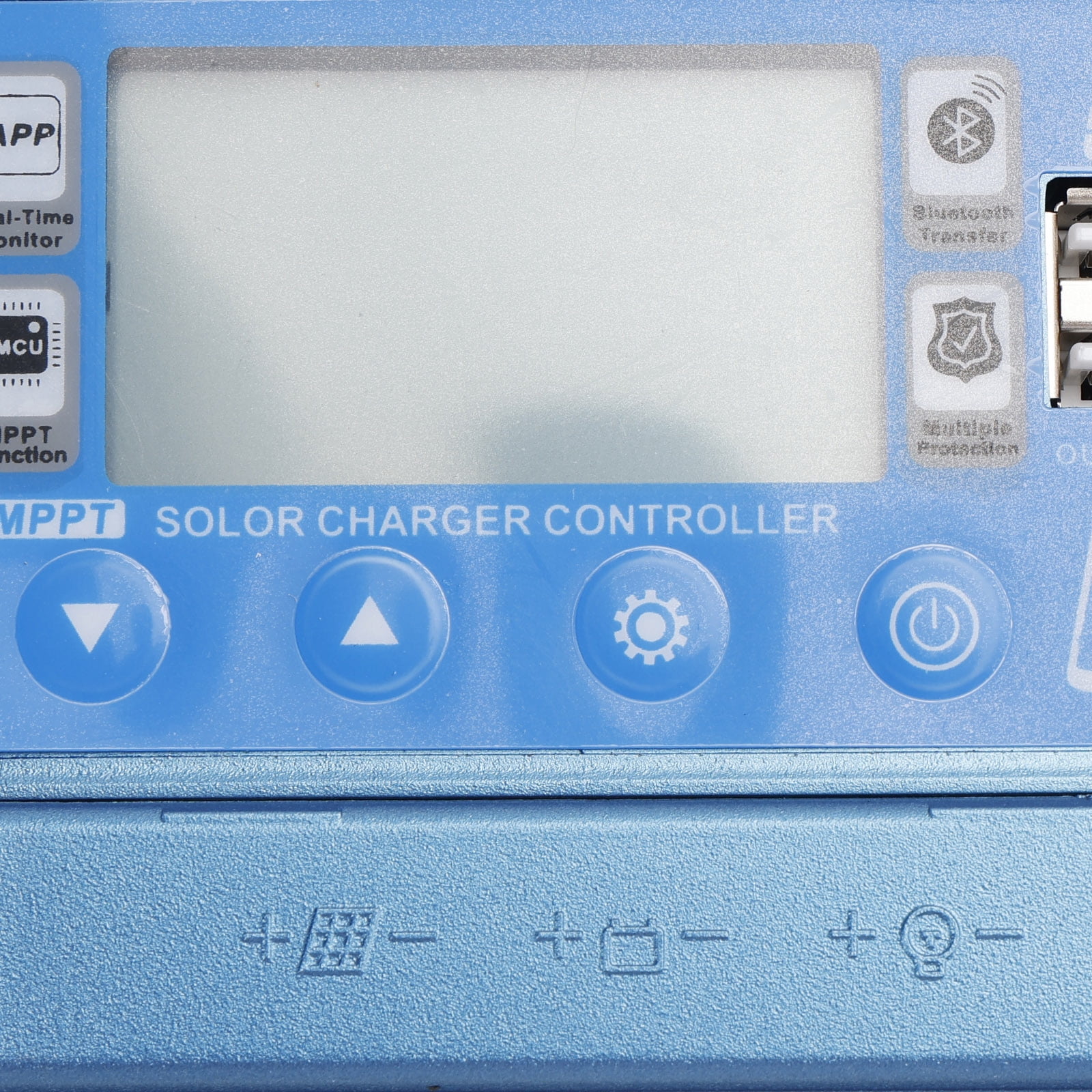 40A MPPT Bluetooth Solar Charge Controller Charger 12V-60V LiFePO4 Battery Blue