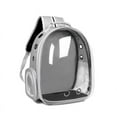 thumbnail image 2 of Mochila transportadora para gatos, transpirable, transparente, impermeable, portátil, con cápsula espacial, para gatos, gatitos, cachorros, color gris, 2 of 12