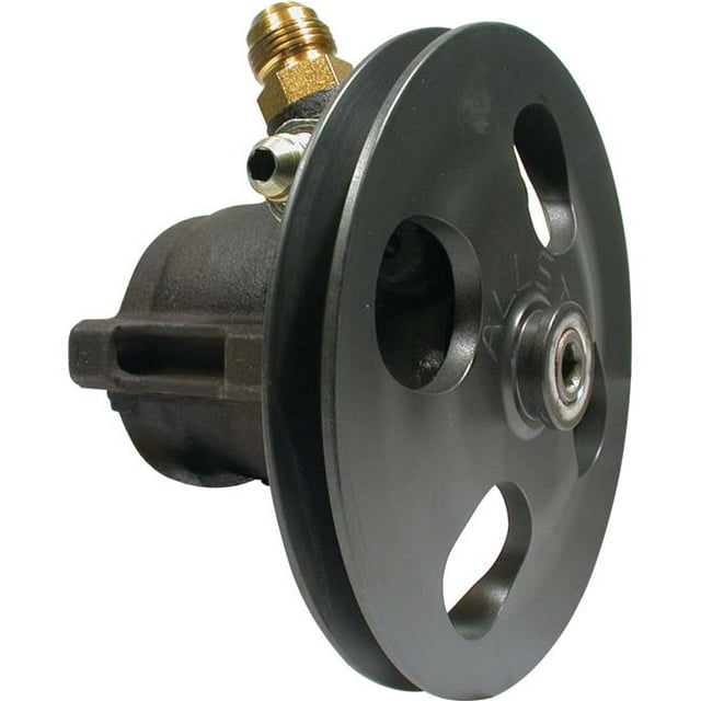 Allstar Performance ALL48250 Power Steering Pump with Pulley Steel, Clear Anodized