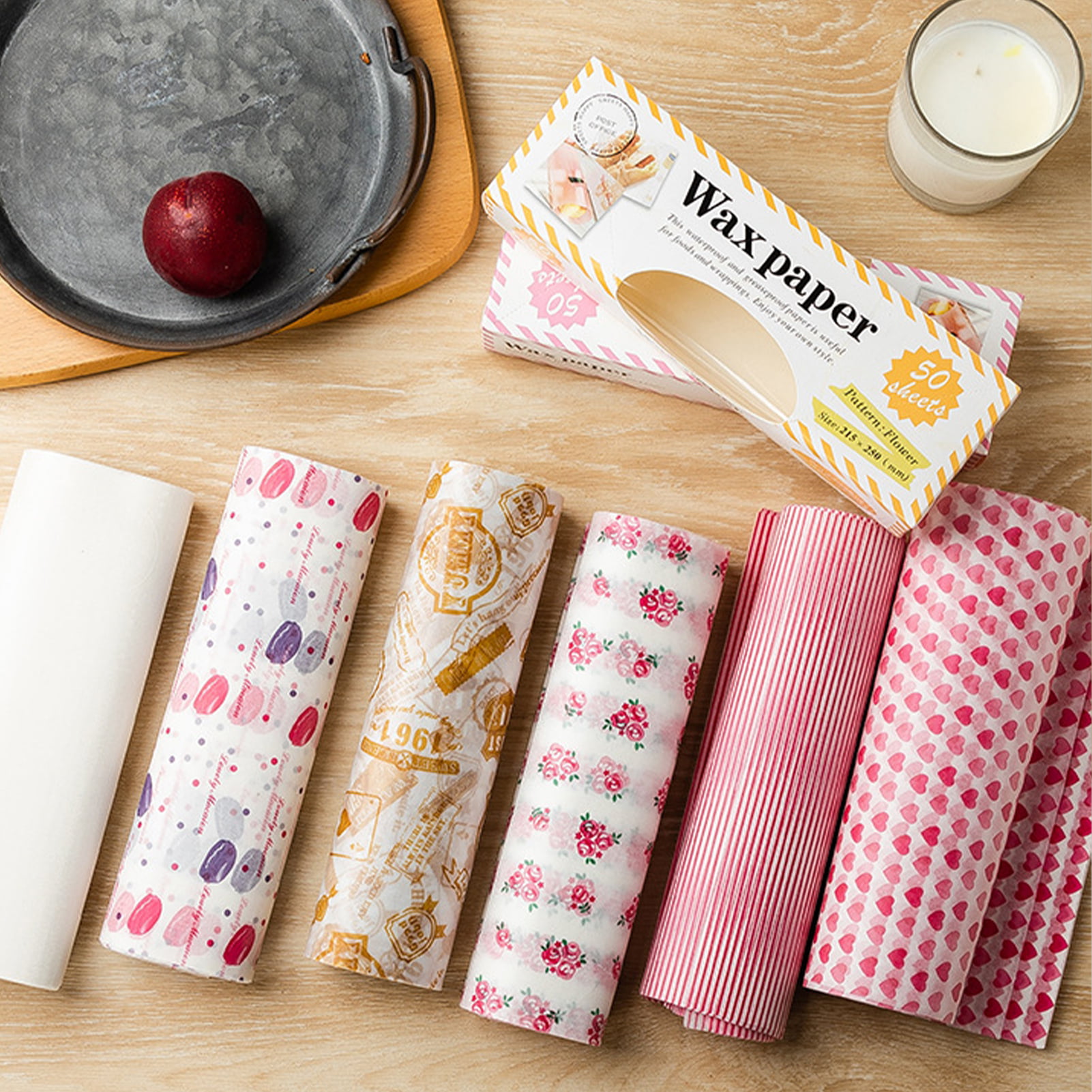 Food Wrap French Cafe Greaseproof Paper Food Wrapping Paper Food Packaging  Soap Paper Set of 10 
