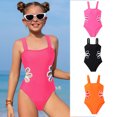 thumbnail image 7 of Kids Girls Bathing Suits Sleeveless 1 Piece Swimsuits Cozy Cute Bathing Suits Girls Size 8-9 Years Clothes, 7 of 7