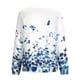 thumbnail image 5 of Moda mujer imprimir manga larga cómoda transpirable o-cuello camisa Tops Fridja hkj3236, 5 of 8