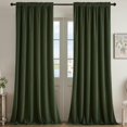 thumbnail image 1 of Cortinas Joydeco de terciopelo verde, 213 cm de longitud, 2 paneles, 132 x 213 cm, 1 of 8