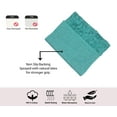thumbnail image 3 of Home Weavers Bell Flower Collection Bathroom Rug 100% Cotton Fabric Tank Cover, Soft & Absorbent Bath Rug,Machine Washable, Toilet Tank Cover for Bathroom, 10"x22" Tank Cover, Turquoise, 3 of 9