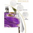 thumbnail image 2 of Purple Gold Table Cloth, Abstract Flower Ombre Aesthetics Paint Waterproof Tablecloth for Rectangle Tables, Reusable Washable Fabric Table Cover for Restaurant Kitchen Dining Tables 54"x108", 2 of 6
