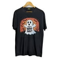 thumbnail image 4 of Halloween Custom T-Shirt for Men, Size XL - Cute Ghost Boo Sheet Personalized Cotton Tee, Crew Short Sleeve Picture Print Black Shirt, 5.3oz, 4 of 6