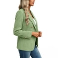 thumbnail image 4 of JGGSPWM Women's Tweed Blazers Business Casual Long Sleeve Double Breasted Jackets Open Front Work Suits Green L, 4 of 8