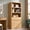 Natural, variant on Aitjunz 72'' Tall Modern Bookshelf with Drawer, 5 -Tier Large Bookcase w/ Doors, Wooden Storage Cabinet w/ Adjustable Shelves & Cured Profile Design for Living Room, Study Room and Office