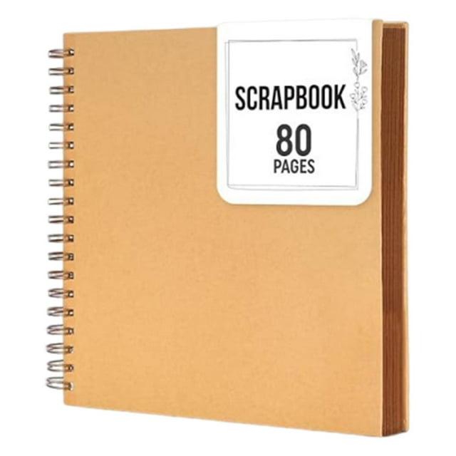 KLKCMS Scrapbook Photo Album Scrapbook Album Gift Birthday Travel Craft Project Writing Wedding Anniversary Memory Books Thick Paper Brown