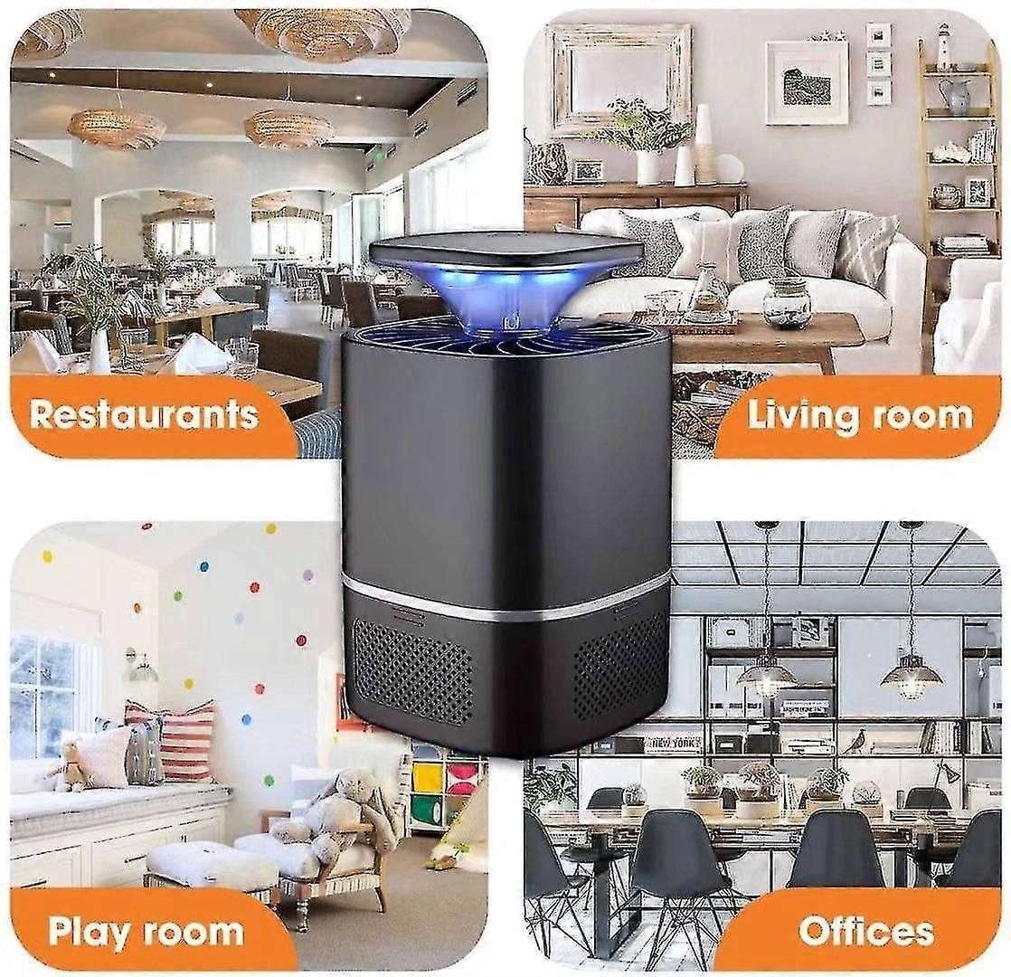 Mosquito Killer Indoor Powerful Fly Killer For Bugs, Mosquitoes, Gnats And Insects Blue Light Insect Killer (Black/White)