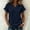 #13Navy, variant on ByworldtasicNo Boundaries Womens Summer Short Sleeve V Neck T-Shirt Cute Lace Scallop Trim Tee Loose Fit Tops