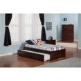 thumbnail image 3 of Leo & Lacey Urban Twin Trundle Platform Bed in Walnut, 3 of 5