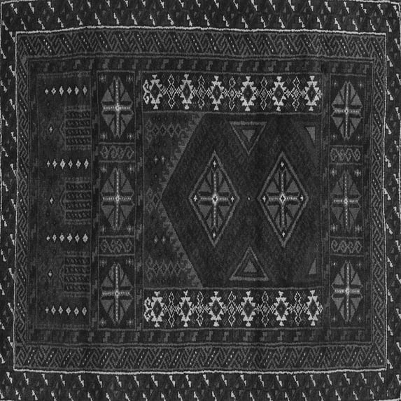 Ahgly Company Indoor Square Southwestern Gray Country Area Rugs, 3' Square