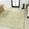 thumbnail image 4 of JONATHAN Y SANTA MONICA 9 x 12 Area Rug, Charleston Vintage Filigree Textured Weave - Green/Cream, SMB106H-9, 4 of 9