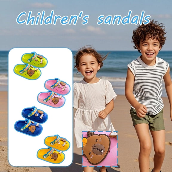 RTKFRFLM Kids Cartoon Clogs Anti- Durable Dual-Use Garden Shoes for Boys & Girls Blue 20