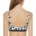 thumbnail image 3 of DKNY BLOCK LEOPARD LIGHT BLUE Leopard-Print Bikini Swim Top, US X-Large, 3 of 4
