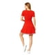 thumbnail image 3 of Vestido Casual Moda Juvenil Mujer Corto Con Franja Rojo rojo CH Incógnita 330570, 3 of 5