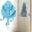 Blue, variant on Adhesive Wall Hooks - Leaf Shape Self-Adhesive Hanger with Vacuum Grip - 5.3 Inch Wall Clothes Hanger for Coat Towel and Bag Storage - 1 Pack - Yellow