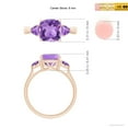 thumbnail image 5 of ANGARA Natural 2.2 Ct. Amethyst Fashion Ring in 14K Rose Gold for Women (Ring Size: 11.5), 5 of 10