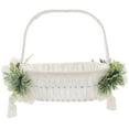 thumbnail image 1 of Cesta de regalo para niña de las flores, cesta de galletas, cesta de pétalos de rosa, cesta romántica de flores de satén tejido, 1 of 8