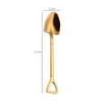 thumbnail image 2 of Gold stainless steel 304 small shovel spoon design gold-plated tableware coffee spoon ice cream soup delicate stirring spoon, 2 of 4