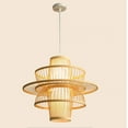 thumbnail image 5 of WUZSTAR Modern Bamboo Rattan Ceiling Lights Fixture Wicker Rattan Dancer Lantern Pendant Lamp for Kitchen Restaurant Farmhouse, 5 of 8