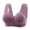 Purple, variant on AWZXDE Womens Bras Middle Aged Plus Size Wireless Front Buckle Fixed Padding Cotton Vest Style 2026