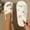 White, variant on Fnooota Womens Slide Slippers, Non Slip Indoor Open Toe Warm Fuzzy Slippers Bedroom Shoes Gray Size 9-9.5