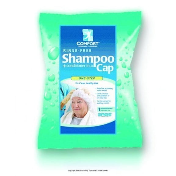 Comfort Bath Rinse-Free Cleaning Shampoo & Conditioner Cap, One Step, 1 ct