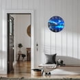 thumbnail image 7 of Blue Wall Clock for Living Room 16 Inch Analog Wall Clocks Battery Operated Modern Moon Clock for Kitchen, 7 of 7