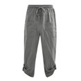 thumbnail image 7 of Men's Casual Pants Men Spring and Summer Pant Trouser Casual All Solid Color Fashion Loose Beach Pants Grey 3XL, 7 of 7