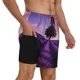 thumbnail image 2 of Balery Lavender Field Sunset Bañador para hombre, shorts de playa de secado rápido con entrepierna y forro de compresión-X-Large, 2 of 6