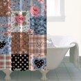 thumbnail image 4 of Pioneer Flower Floral Print Pattern Shower Curtain 36"x72", Bathroom Decorative Shower Curtain Set with 12 Hooks, Waterproof Washable, 4 of 6