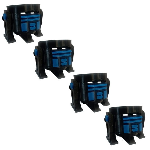 Base Soporte R2D2 Alexa de Oficina AlexaR2D2Black 4 Pzs 12.7x10.5x10 cm No incluye Alexa Echo ni Cargador Negro.