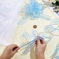 thumbnail image 3 of 6Pcs Rectangle Organza Packing Drawstring Bags with 6Pcs Silk Pull Bows Deep Sky Blue Bag: 40x60x0.1cm, 3 of 5