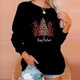 thumbnail image 4 of Sudaderas Navideñas Para Mujer, Camiseta Holgada Estampada A La Moda, Blusa de Manga Larga, Tops Casuales de Cuello Redondo Odeerbi ODB191854, 4 of 7