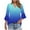 Dark Blue Plus Size Blouse for Women_0, variant on CYMMPU Blouses for Women Dressy Casual V Neck Flower Pattern Summer Fashion Shirts 3/4 Sleeve Loose Fit Spring Tunic Tops Business Elegant Work Topss Dark Blue S
