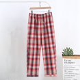 thumbnail image 4 of Women Autumn Winter Plaid Printed Pants Full Length Long Trousers Sports Pants, 4 of 4
