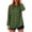 01-Army Green, variant on Women's Button Down Collared Shirts Casual Long Sleeve Blouses Front Pleated Loose Curved Hem Tops for Daily Vacation Wear