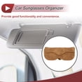 thumbnail image 3 of Estuche para Gafas de Sol para Coche Unique Bargains con Soporte Magnético Universal para Parasoles de Gafas de Sol para Coche Piel de Oveja Marrón 16.5x7cm 1 Pcs, 3 of 7